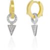 Sterling Silver Triangle Pave Hoop Earring buy online shopping cheap sale