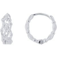 Sterling Silver Twisted Bead Earring