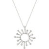 Sun Sunburst Large Textured Molten Sterling Silver Pendant Necklace buy online shopping cheap sale
