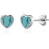 Synthetic Turquoise Heart Stud Earrings buy online shopping cheap sale