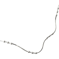 Three Bead Sterling Silver Chain Satellite Necklace