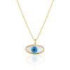 Transparent Glass Evil Eye Sterling Silver Necklace buy online shopping cheap sale
