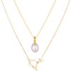 Treasures Baroque Seed Pearl and Saturn Pendant Sterling Silver Necklace Set buy online shopping cheap sale