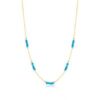 Turquoise Beaded Sterling Silver Chain Necklace in Gold buy online shopping cheap sale