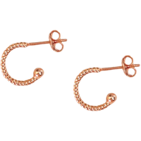 Twisted Bead End Sterling Silver Earrings