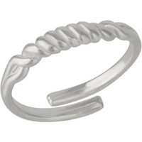 Twisted Screw Spring Sterling Silver Ring