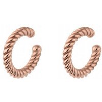 Twisted Sterling Silver Ear Cuff No Piercing – Pair