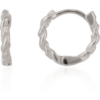 Twisted Sterling Silver Mini Huggie Hoop Earring buy online shopping cheap sale