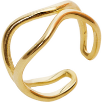 Wavy Lines Sterling Silver Wave Ring