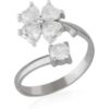 White Four Leaves Clover Luck Ring Sterling Silver buy online shopping cheap sale