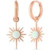 White Opal Northernstar Drop Hoop Earring Sterling Silver buy online shopping cheap sale