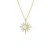 White Opal Sun Sterling Silver Necklace