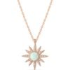 White Opal Sun Sterling Silver Necklace buy online shopping cheap sale