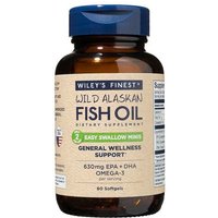 Wiley’s Finest Wild Alaskan Fish Oil ~ Easy Swallow Minis (60)