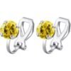 Yellow Crystal Clip On Earrings Created with Zircondia® Crystals buy online shopping cheap sale